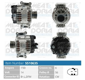 Alternátor MEAT & DORIA 5510635