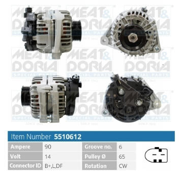 Alternátor MEAT & DORIA 5510612