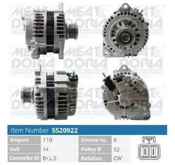 Alternátor MEAT & DORIA 5520922