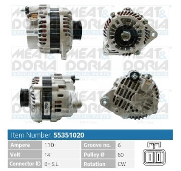 Alternátor MEAT & DORIA 55351020
