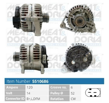 Alternátor MEAT & DORIA 5510686