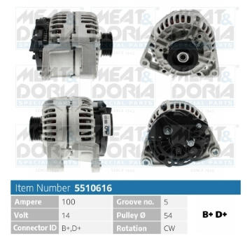 Alternátor MEAT & DORIA 5510616