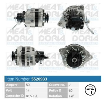 Alternátor MEAT & DORIA 5520933