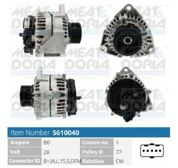 Alternátor MEAT & DORIA 5610040