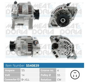 Alternátor MEAT & DORIA 5540839