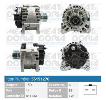 Alternátor MEAT & DORIA 55151276