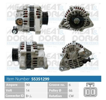 Alternátor MEAT & DORIA 55351299