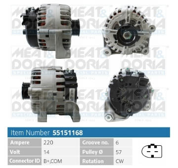Alternátor MEAT & DORIA 55151168