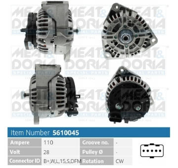 Alternátor MEAT & DORIA 5610045