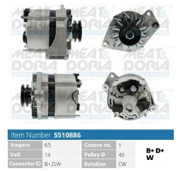 Alternátor MEAT & DORIA 5510886