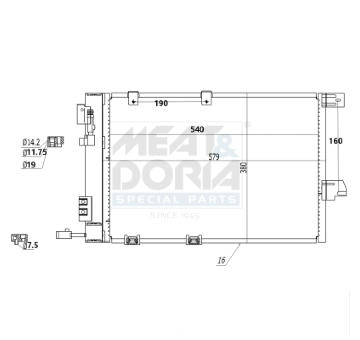 Kondenzátor, klimatizace MEAT & DORIA 991050