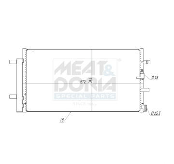 Kondenzátor, klimatizace MEAT & DORIA 991056