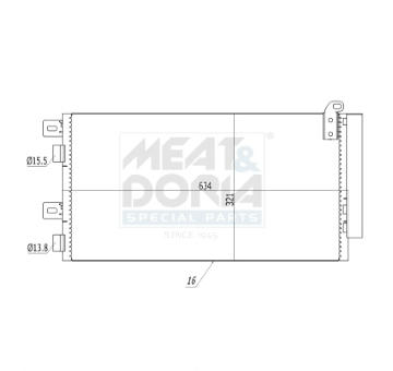 Kondenzátor, klimatizace MEAT & DORIA 991059