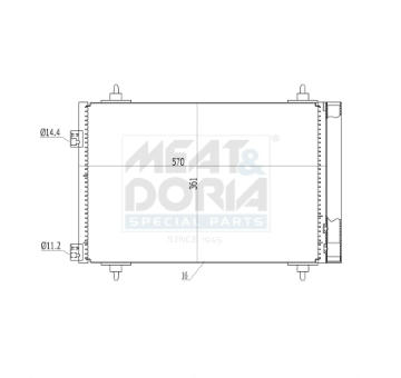 Kondenzátor, klimatizace MEAT & DORIA 991084