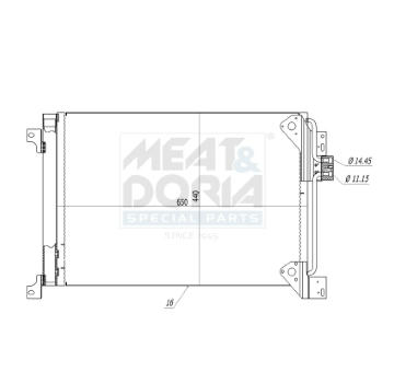 Kondenzátor, klimatizace MEAT & DORIA 991124