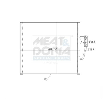 Kondenzátor, klimatizace MEAT & DORIA 991240
