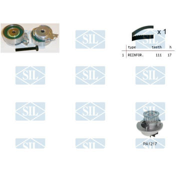 Vodní pumpa + sada ozubeného řemene Saleri SIL K1PA1217