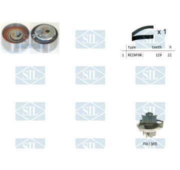 Vodní pumpa + sada ozubeného řemene Saleri SIL K1PA1385