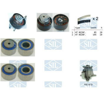 Vodní pumpa + sada ozubeného řemene Saleri SIL K1PA1410