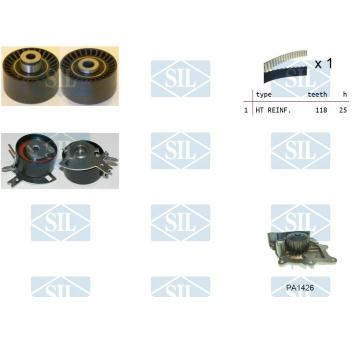 Vodni pumpa + sada ozubeneho remene Saleri SIL K1PA1426