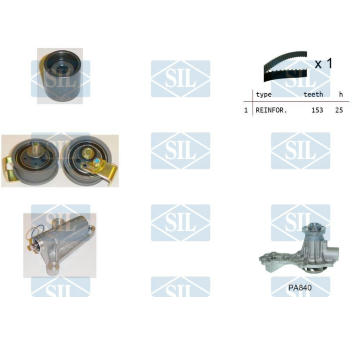 Vodní pumpa + sada ozubeného řemene Saleri SIL K1PA840