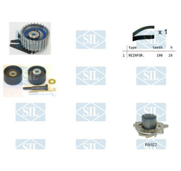 Vodní pumpa + sada ozubeného řemene Saleri SIL K1PA922