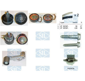 Vodní pumpa + sada ozubeného řemene Saleri SIL K1PA945A