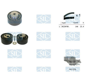 Vodní pumpa + sada ozubeného řemene Saleri SIL K3PA1235