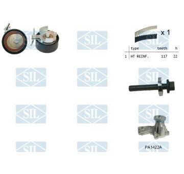 Vodní pumpa + sada ozubeného řemene Saleri SIL K3PA1422A