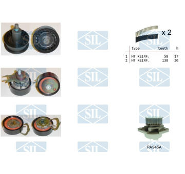 Vodní pumpa + sada ozubeného řemene Saleri SIL K3PA945A