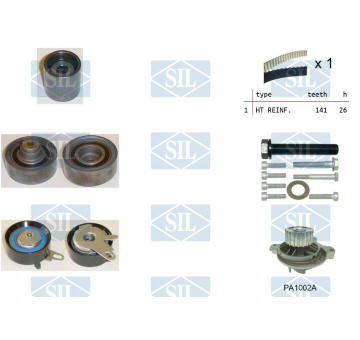Vodní pumpa + sada ozubeného řemene Saleri SIL K4PA1002A