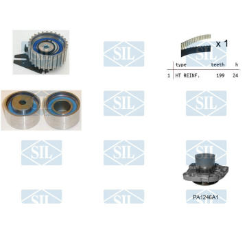 Vodní pumpa + sada ozubeného řemene Saleri SIL K5PA1246A1