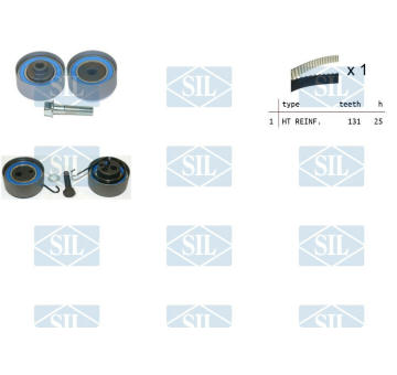 ozubení,sada rozvodového řemene Saleri SIL TK1063