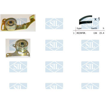 ozubení,sada rozvodového řemene Saleri SIL TK1066