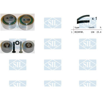 ozubení,sada rozvodového řemene Saleri SIL TK1093