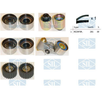 ozubení,sada rozvodového řemene Saleri SIL TK1197