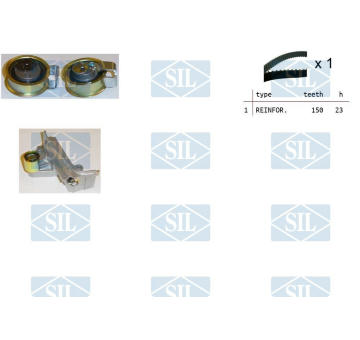 ozubení,sada rozvodového řemene Saleri SIL TK1257