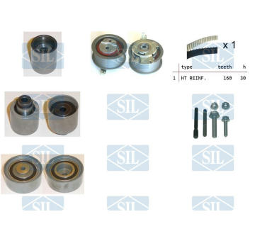 ozubení,sada rozvodového řemene Saleri SIL TK1305