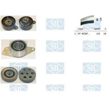 ozubení,sada rozvodového řemene Saleri SIL TK1349