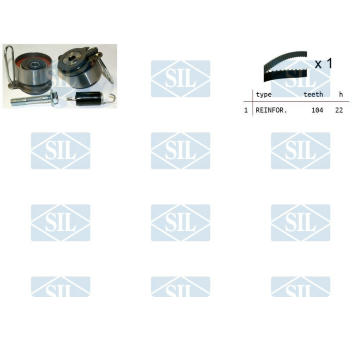 ozubení,sada rozvodového řemene Saleri SIL TK1409