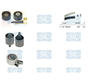 ozubení,sada rozvodového řemene Saleri SIL TK1496