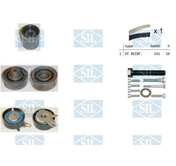 ozubení,sada rozvodového řemene Saleri SIL TK1504