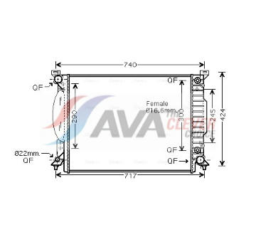 Chladič, chlazení motoru AVA Clever Choice AI2205