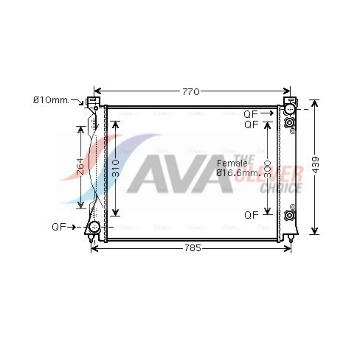 Chladič, chlazení motoru AVA Clever Choice AIA2253