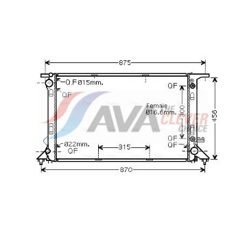 Chladič, chlazení motoru AVA Clever Choice AIA2291