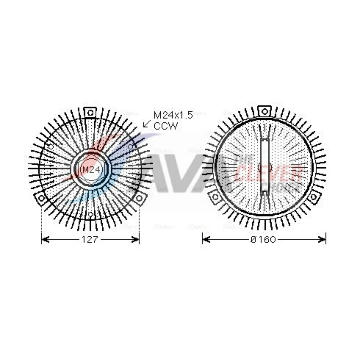 Spojka, větrák chladiče AVA Clever Choice BWC327
