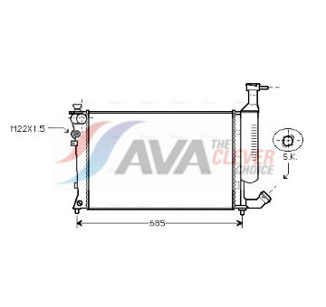 Chladič, chlazení motoru AVA Clever Choice CNA2168