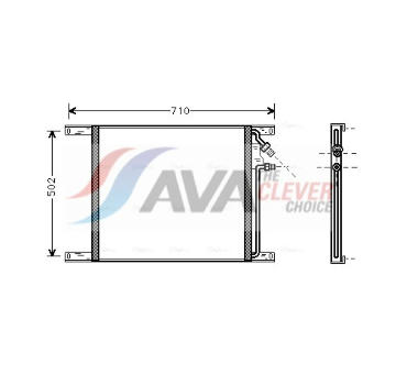 Kondenzátor klimatizácie AVA QUALITY COOLING DF5020
