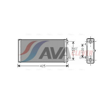 Výměník tepla, vnitřní vytápění AVA QUALITY COOLING DF6037