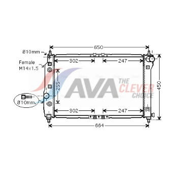 Chladič, chlazení motoru AVA Clever Choice DWA2068